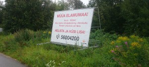 Kinnisvara müük reklaamhaagisel